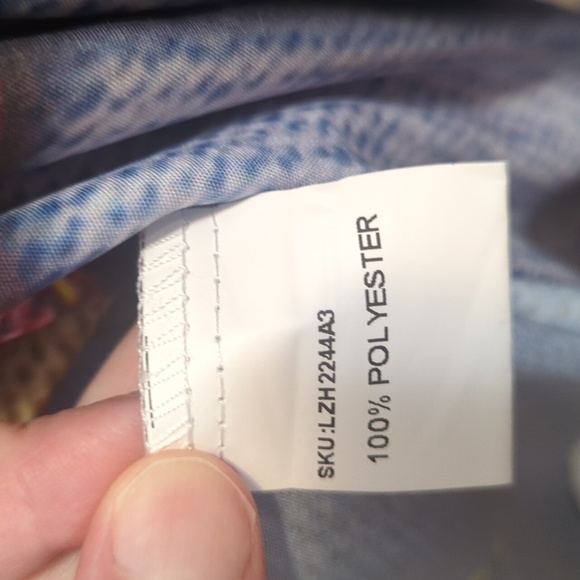 Faux patchwork pattern shirt dress - Picture 5 of 6